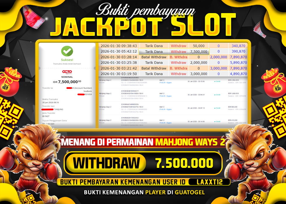 BUKTI JACKPOT LUNAS GUATOGEL