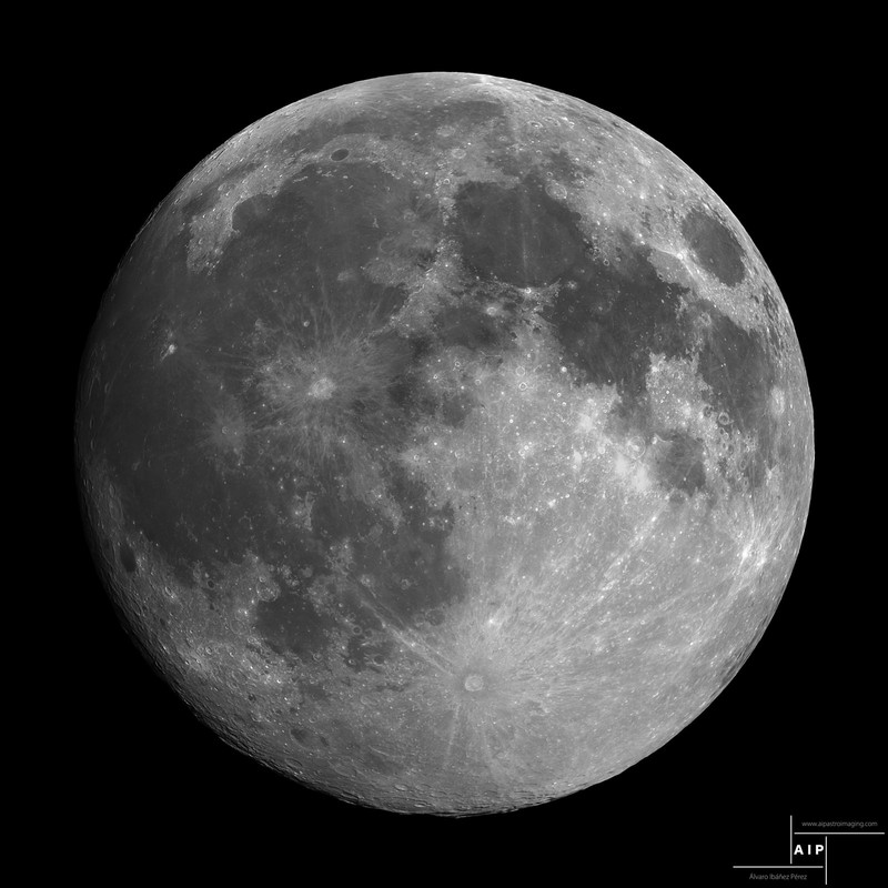 Mosaico Luna Llena 18 teselas Sky-Watcher Maksutov 127-1500 - ASI290MC - Madrid enero 2021