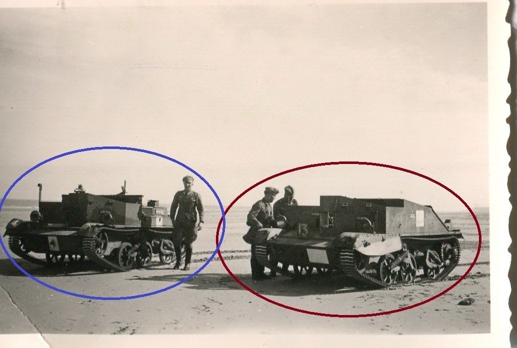 WW II Foto England Panzer am Strand zurückgelass