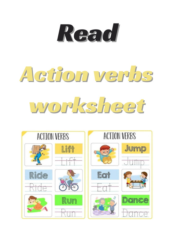 Download Action verbs worksheets PDF or Ebook ePub For Free with | Phenomny Books