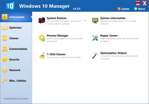 Yamicsoft Windows 10 Manager v3.4.0 Multilingual