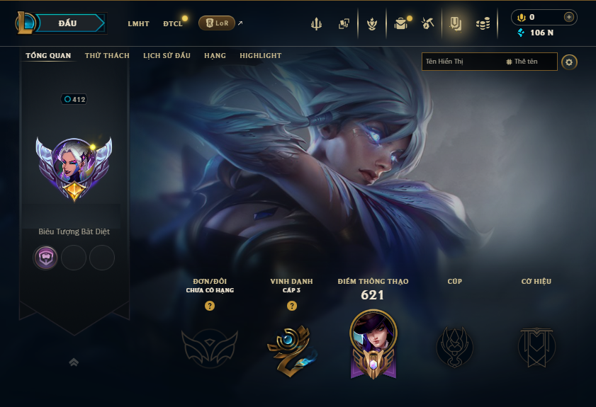 Acc LMHT # - Không Khung