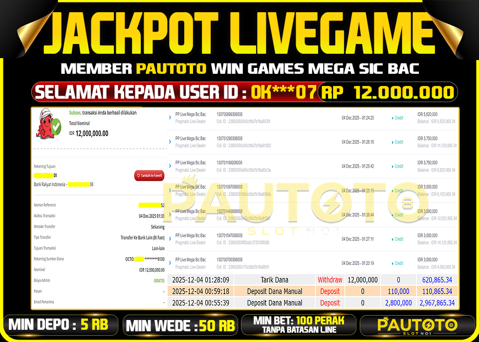 BUKTI JACKPOT LUNAS PAUTOTO