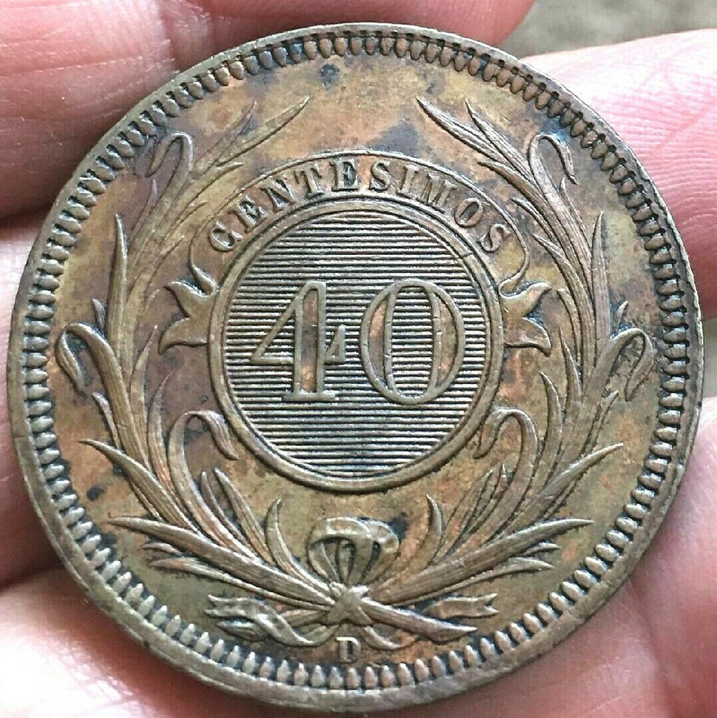 Uruguay •1857• 40 Centésimos  1857b