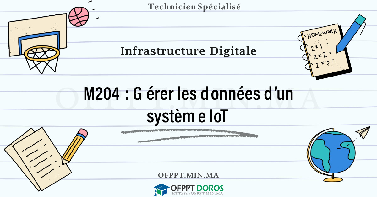 Sommaire détaillé du cours Gérer les données d’un système IoT M204 OFPPT - Structure du module