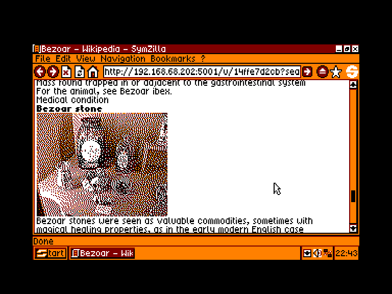 Another SymZilla browsing view on SymbOS for Amstrad CPC