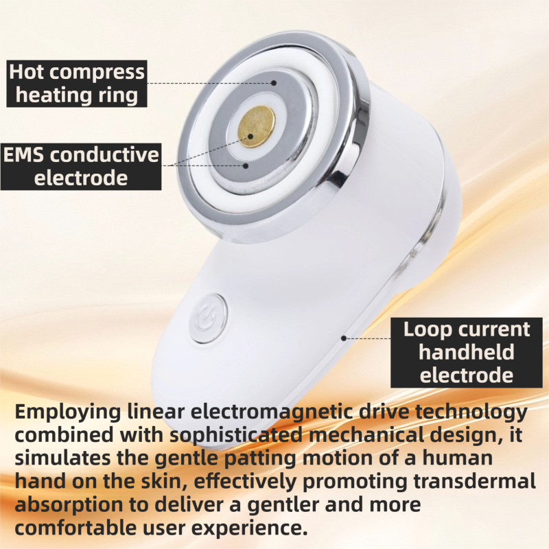 4-in-1 EMS Microcurrent & Constant Hot Compress Facial Toning Device (KL-3032) - Rechargeable Skin Lift & Rejuvenation Massager, Deep Cleaning & Nutrient Import