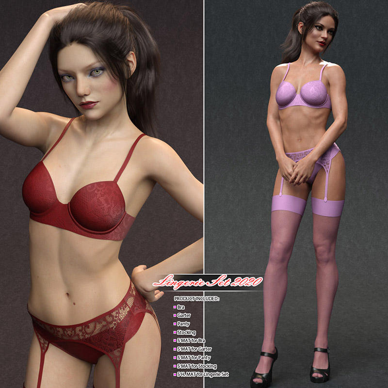 Lingerie Set 2020 For Genesis 8 Female