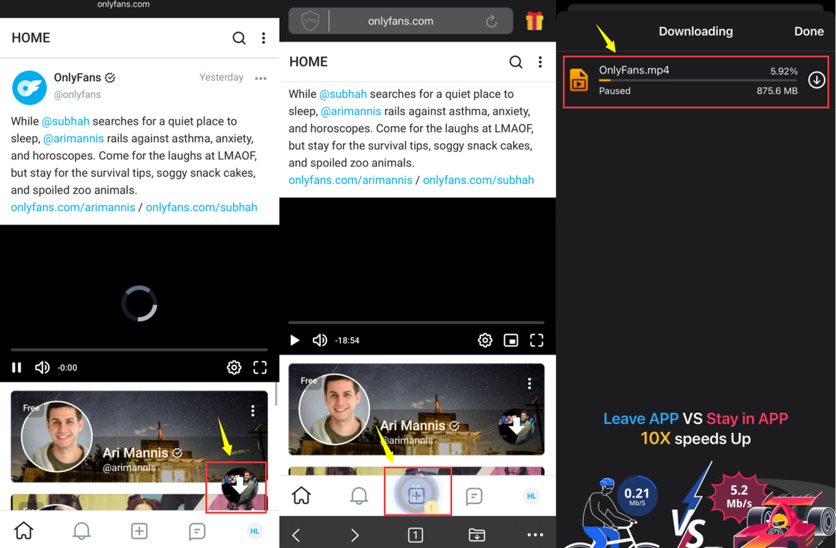 Download Onlyfans Videos on iPhone