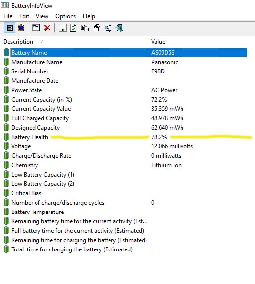Battery Info View