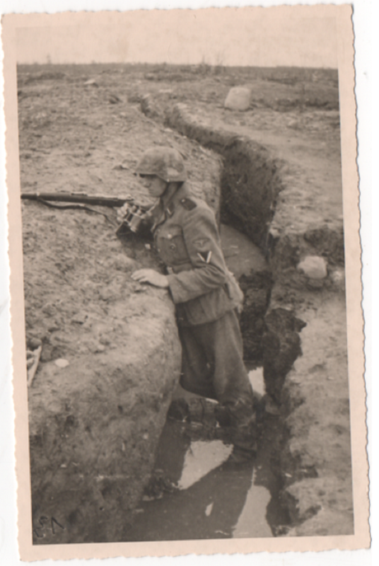 Org Foto Demjansk Graben Flecktarn Schützengraben Uniform Front