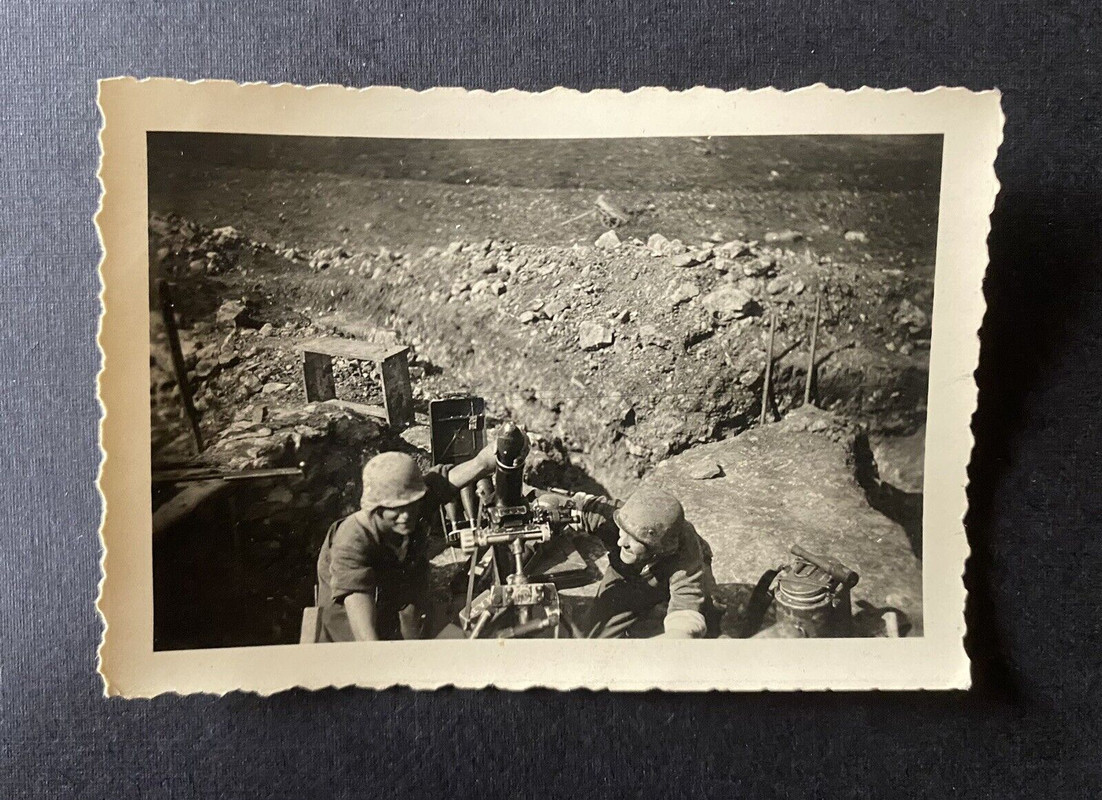 Foto 2.WK WW2 Wehrmacht Soldaten Im Gefecht Mörser Original