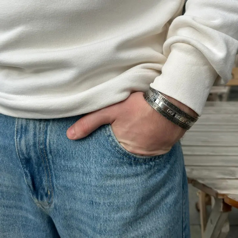 Men's bracelet with inscription