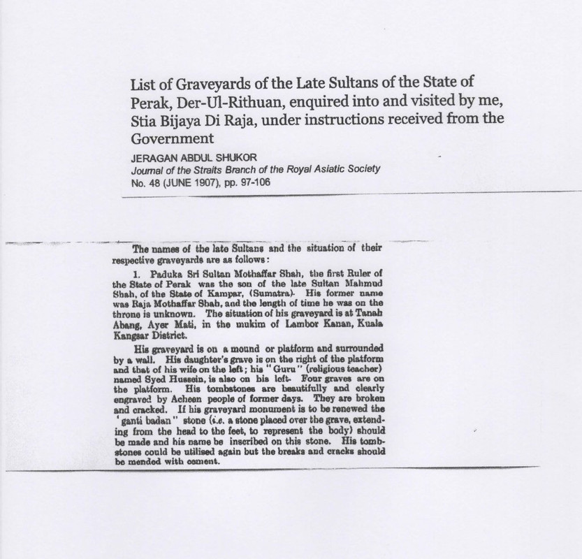 Sultan Muzaffar Shah Iii Menghantar Surat Kepada J.w.w Birch
