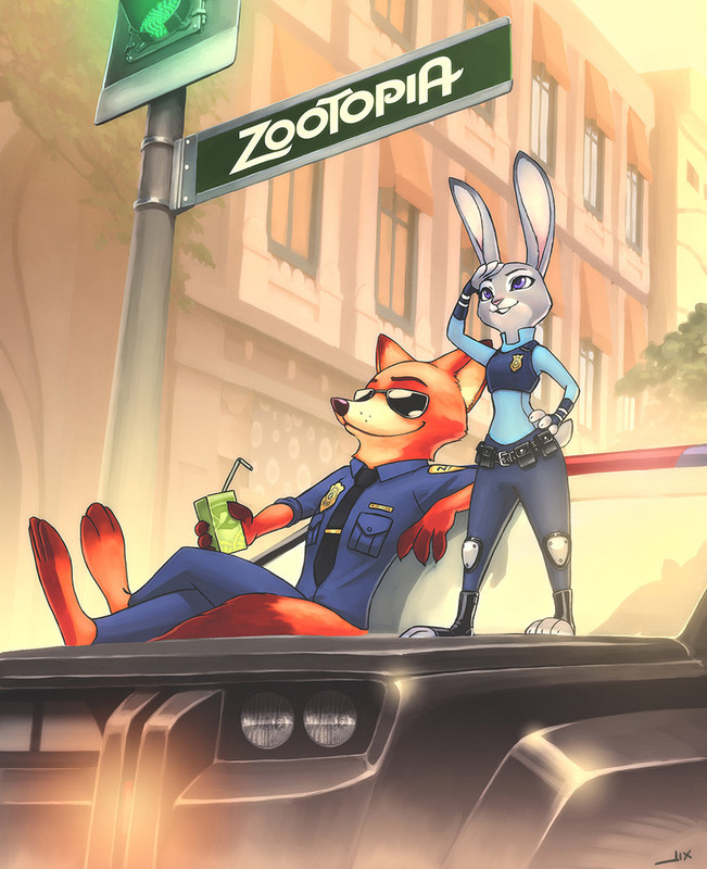 judy-hopps-and-nick-wilde-zootopia-drawn