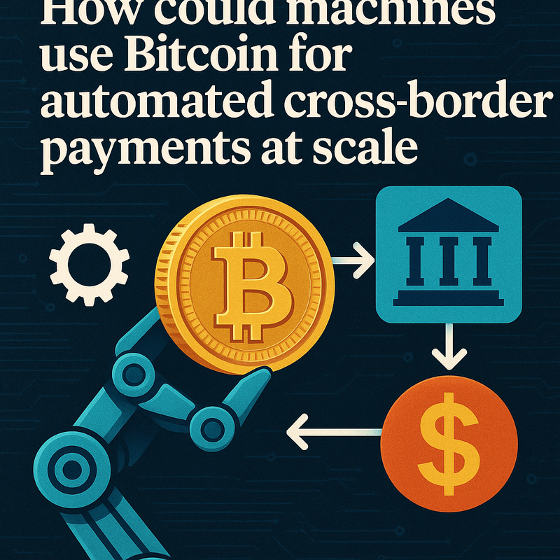 How could machines use Bitcoin for automated cross-border payments at scale