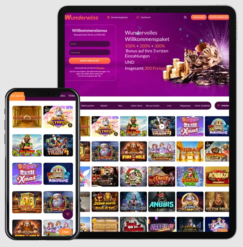 WunderWins Casino mobil