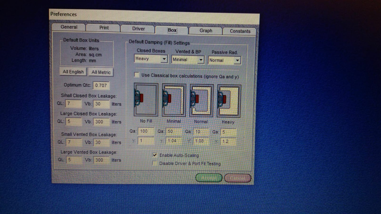 schermata Q bassbox default