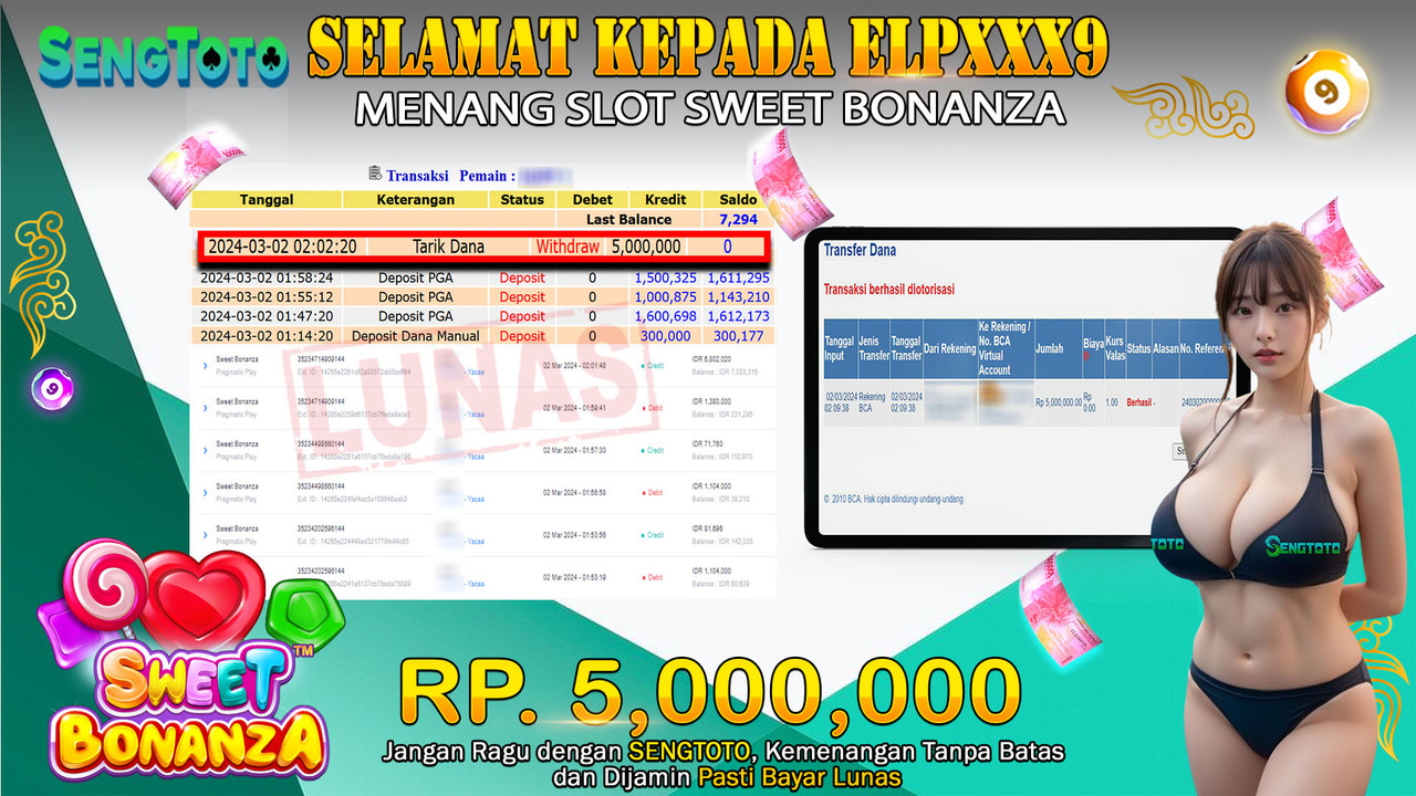 BUKTI PEMBAYARAN SLOT SWEET BONANZA