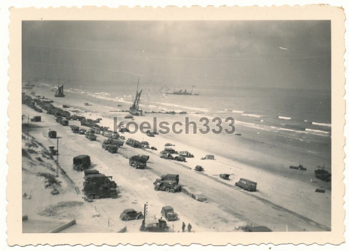 Dünkirchen englische Fahrzeug Wracks PKW LKW ´s 