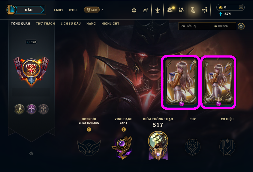 Acc LMHT # - Không Khung