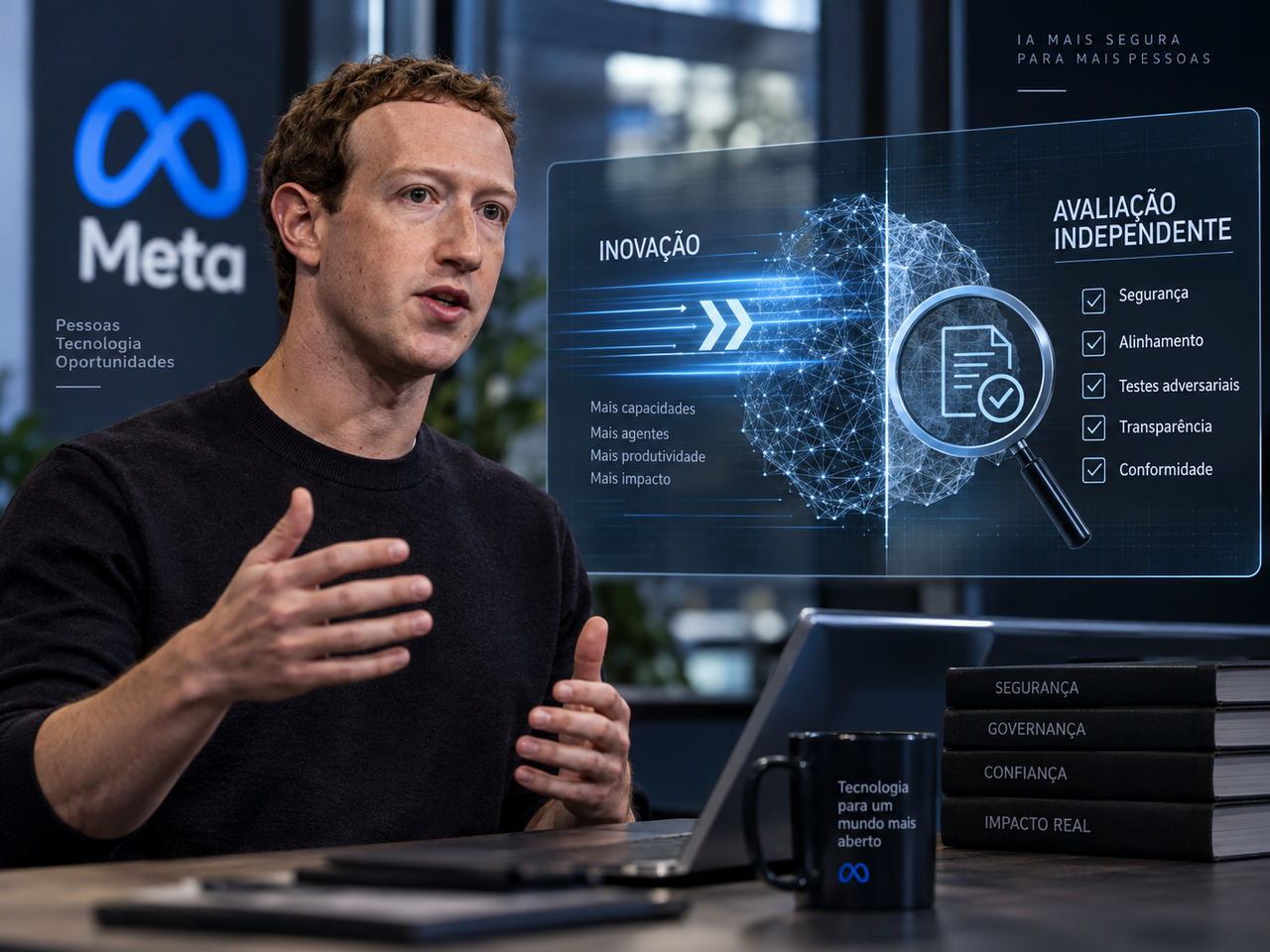 Zuckerberg rejeita freio coletivo e aposta em avaliação independente para segurança da IA