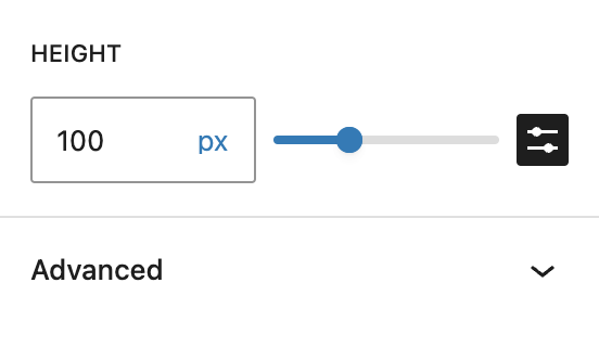 Spacing Sizes Control