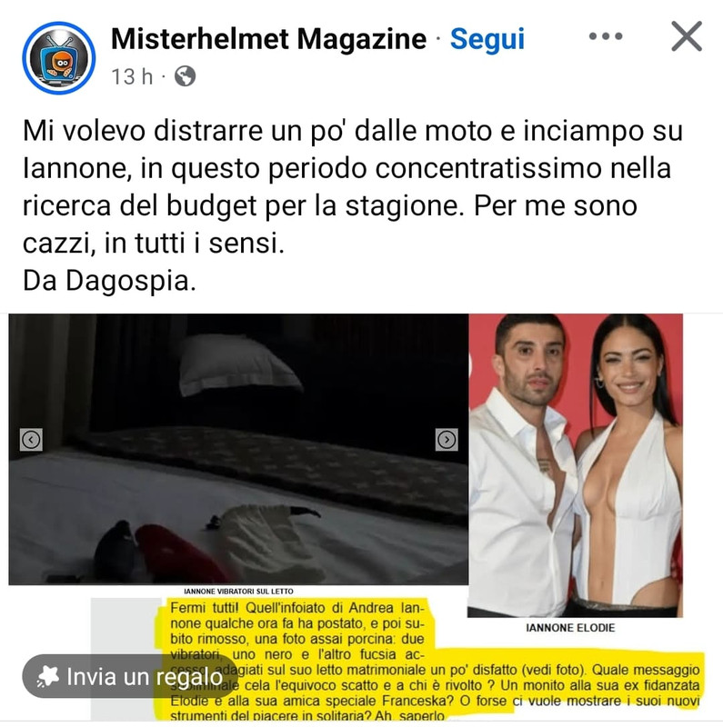 mister helmet iannone gossip