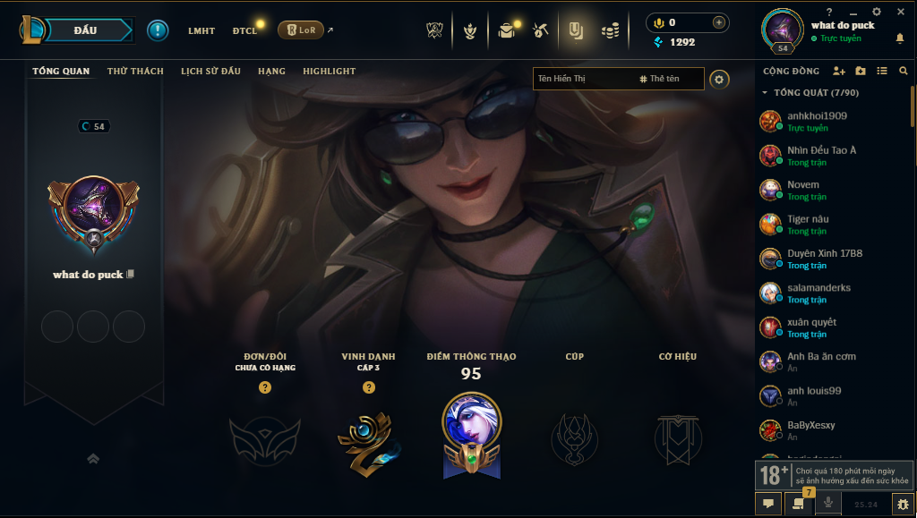 Acc LMHT # - Không Khung