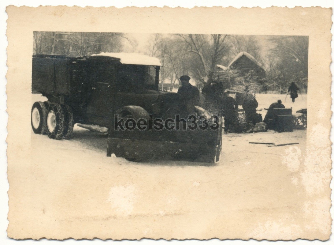 Foto russischer Beute LKW SIS-6 als Schneepflug Kennung 268.ID Baltutino Rußland
