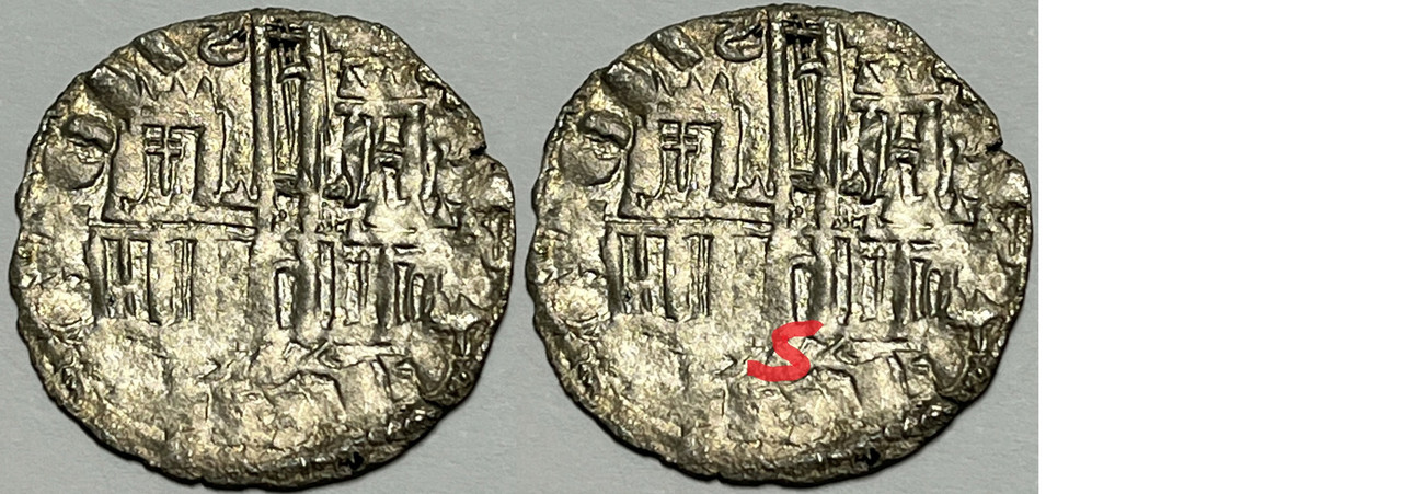 Dinero coronado o cornado de Alfonso XI. Sevilla Nn