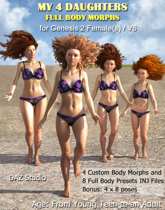 MY 4 DAUGHTERS - Full Body Morphs for G2F/ V6