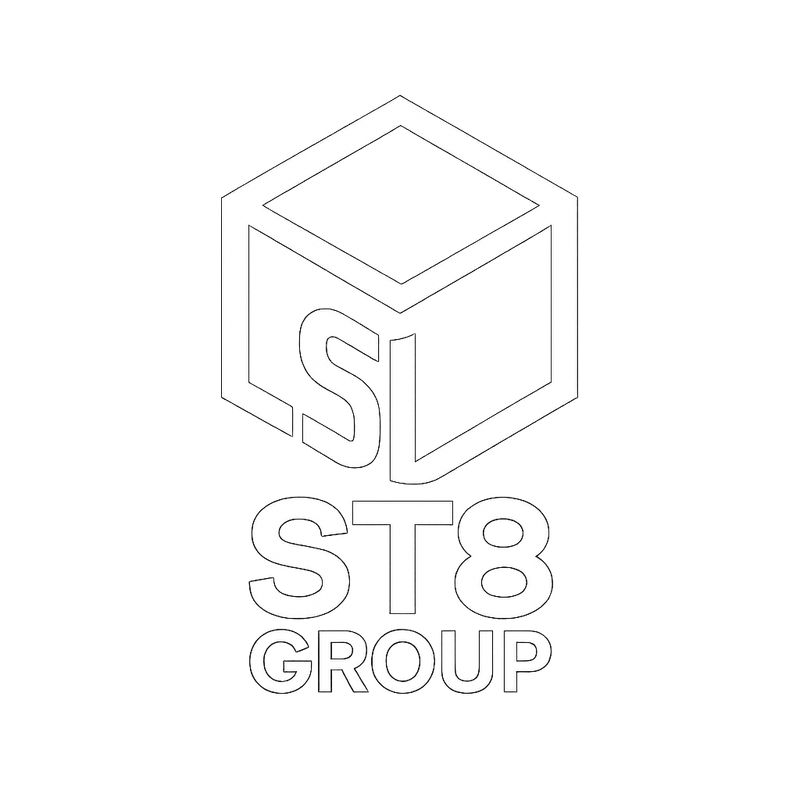 [Logotipo da st8group]