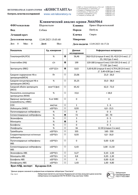 Клинический анализ крови (665064)