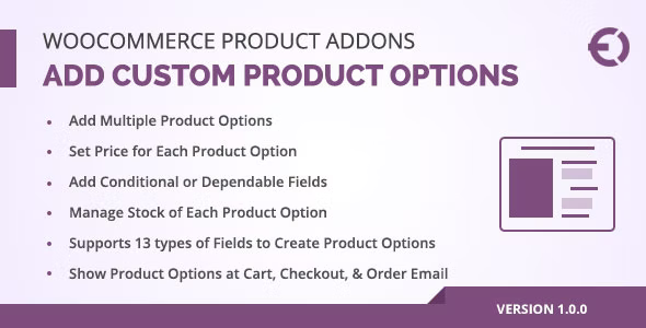 WooCommerce Custom Product Addons, Custom Product Options WordPress