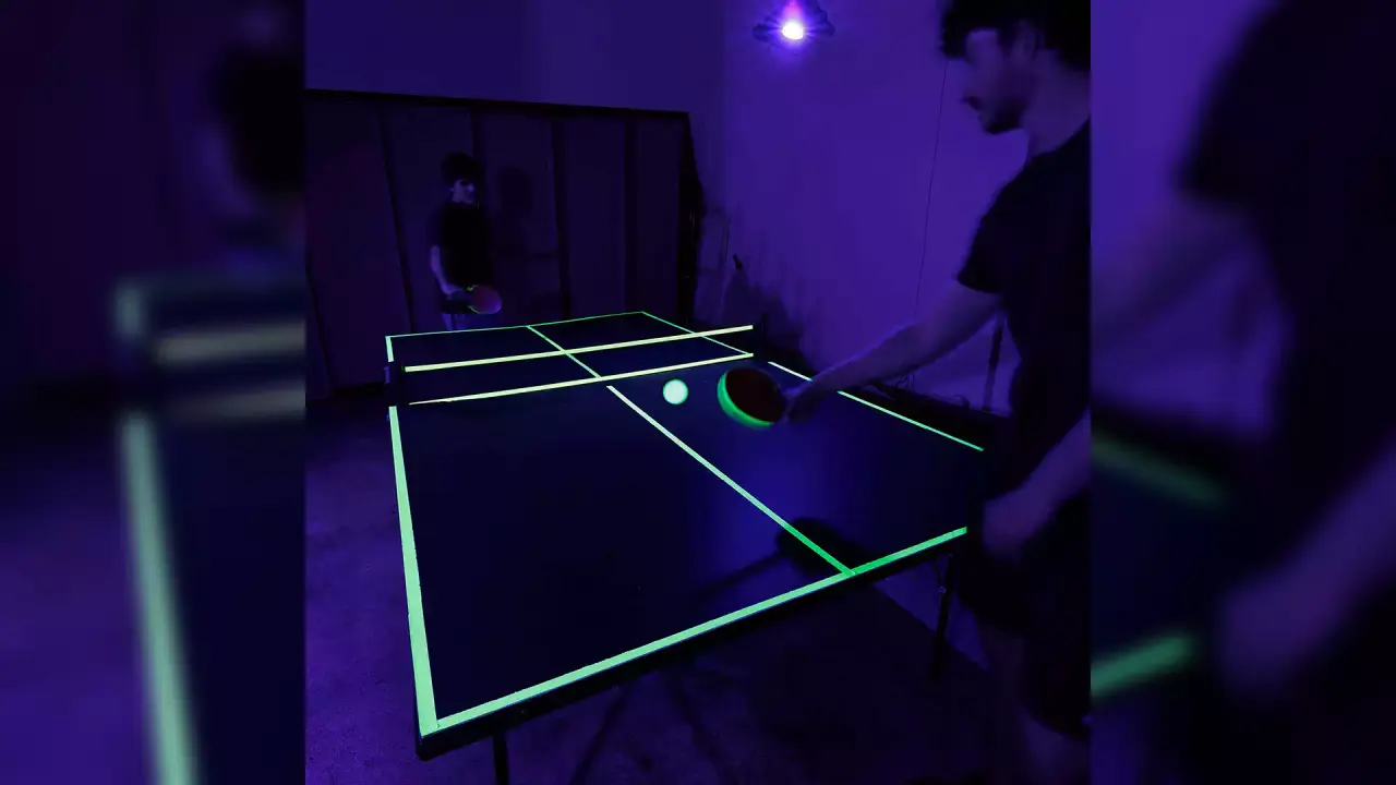 Glow-in-the-Dark Table Tennis