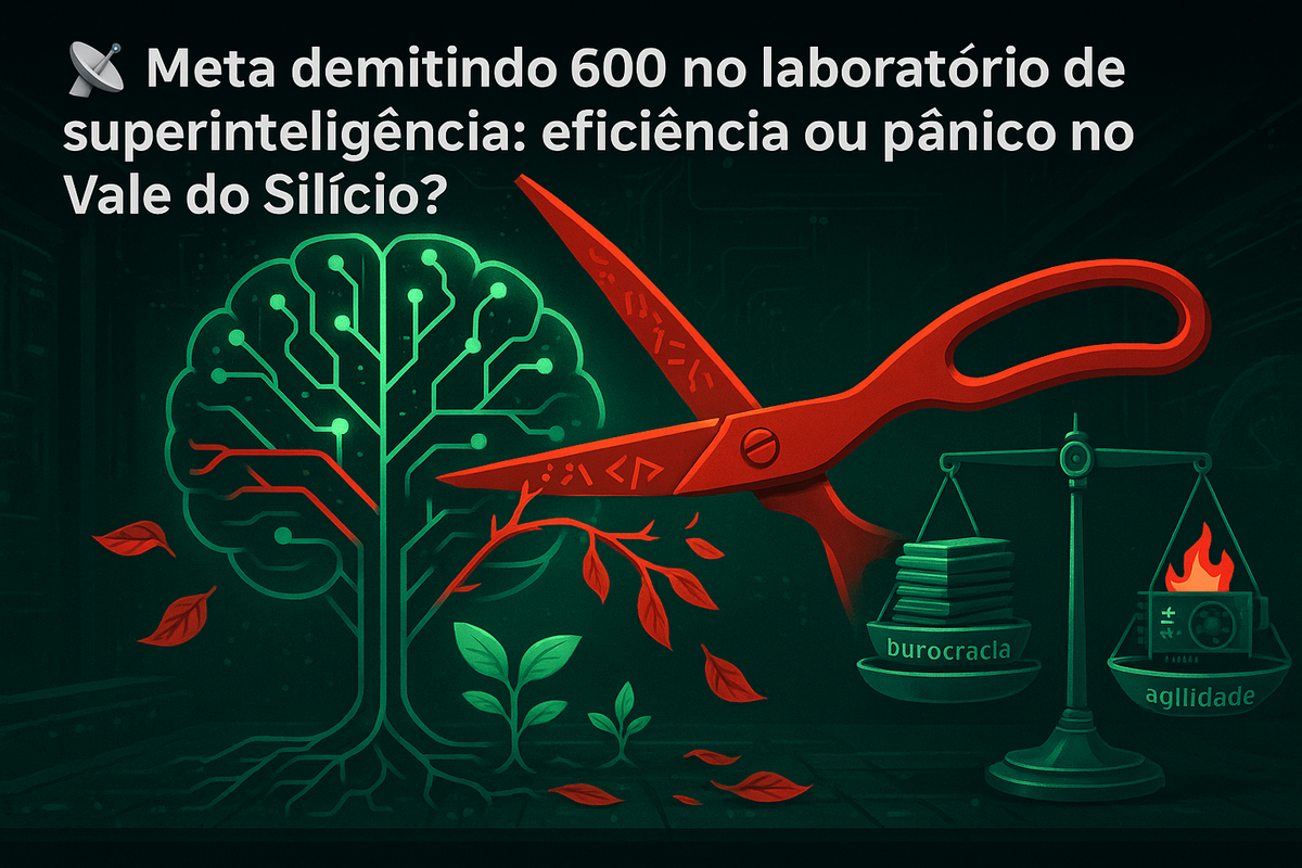 📡 Meta demite 600 no laboratório de superinteligência: eficiência ou pânico no Vale do Silício?