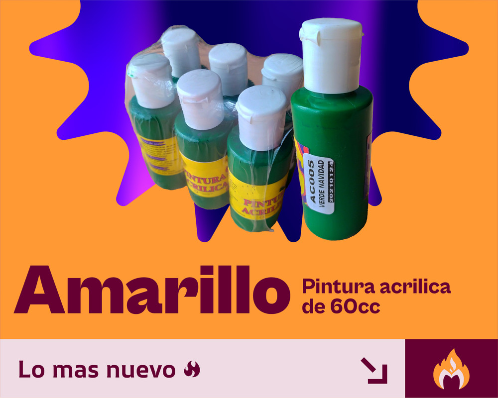 Pintura Acrílica flip top 60ml para Manualidades y artes plástica