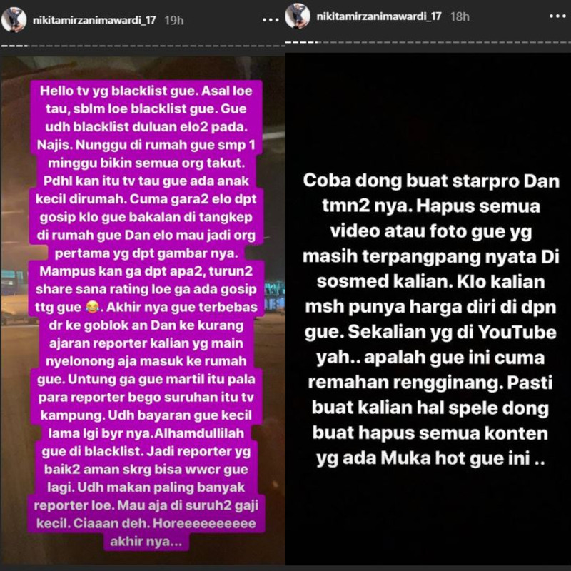 Nikita Mirzani ungkap telah diboikot oleh salah satu stasiun televisi