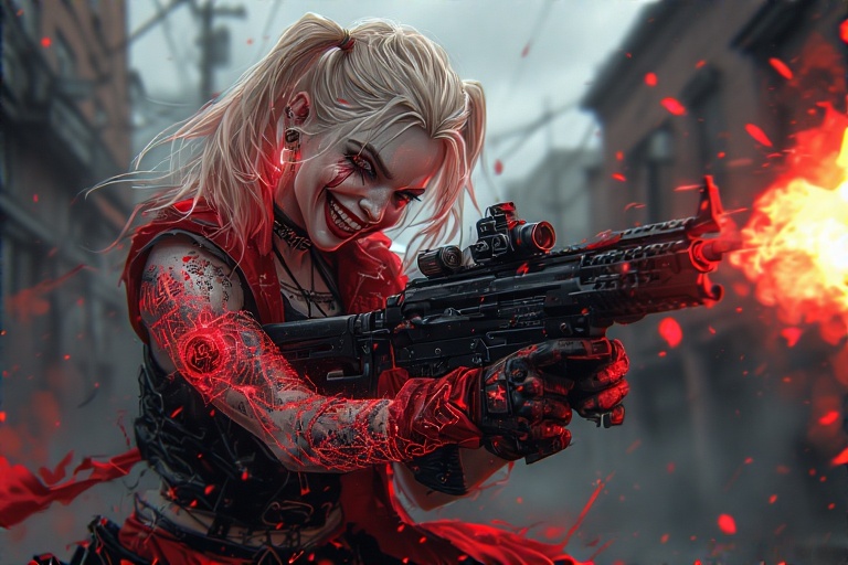Playful-action-pose-Harley-Qui-14