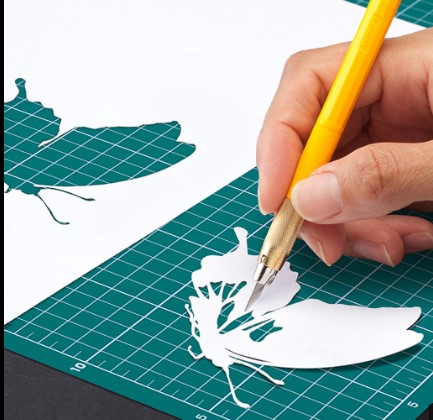 Cutter Para arte y modelismo Bisturí punta de lanza con 6 cuchil