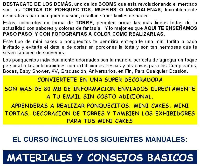 Curso decoración de mini tortas minicakes tortas y pastelillos 