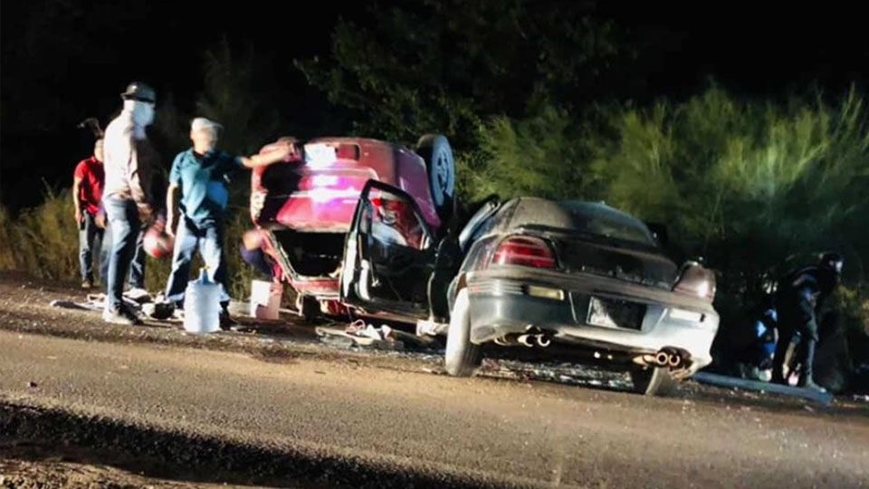 Accidente vial deja como saldo dos personas muertas y cinco lesionados en Etchojoa