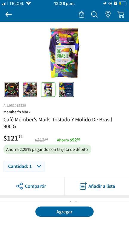 Sam’s Club - Café De Brasil member's mark casi a mitad de precio