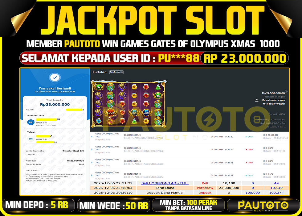 BUKTI JACKPOT LUNAS BANTOGEL