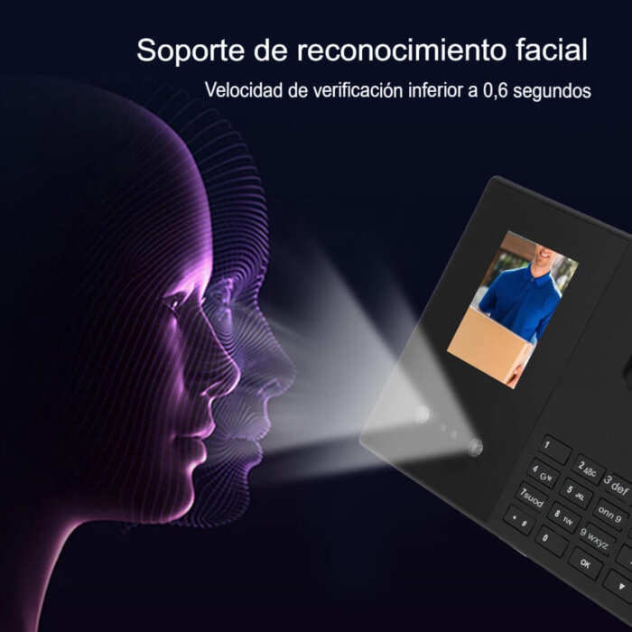 Control de asistencia 3 en 1 con reconocimiento facial y huella.