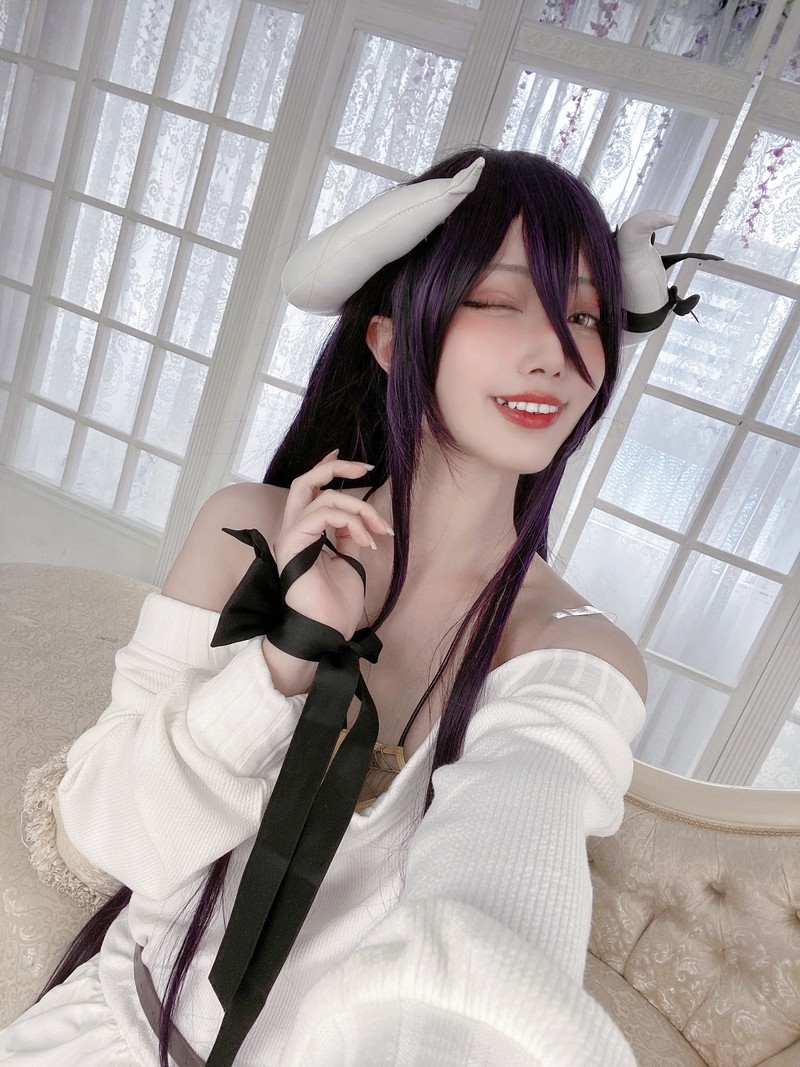 切切Celia 雅儿贝德 Albedo Cosplay Overlord 写真 39P插图1