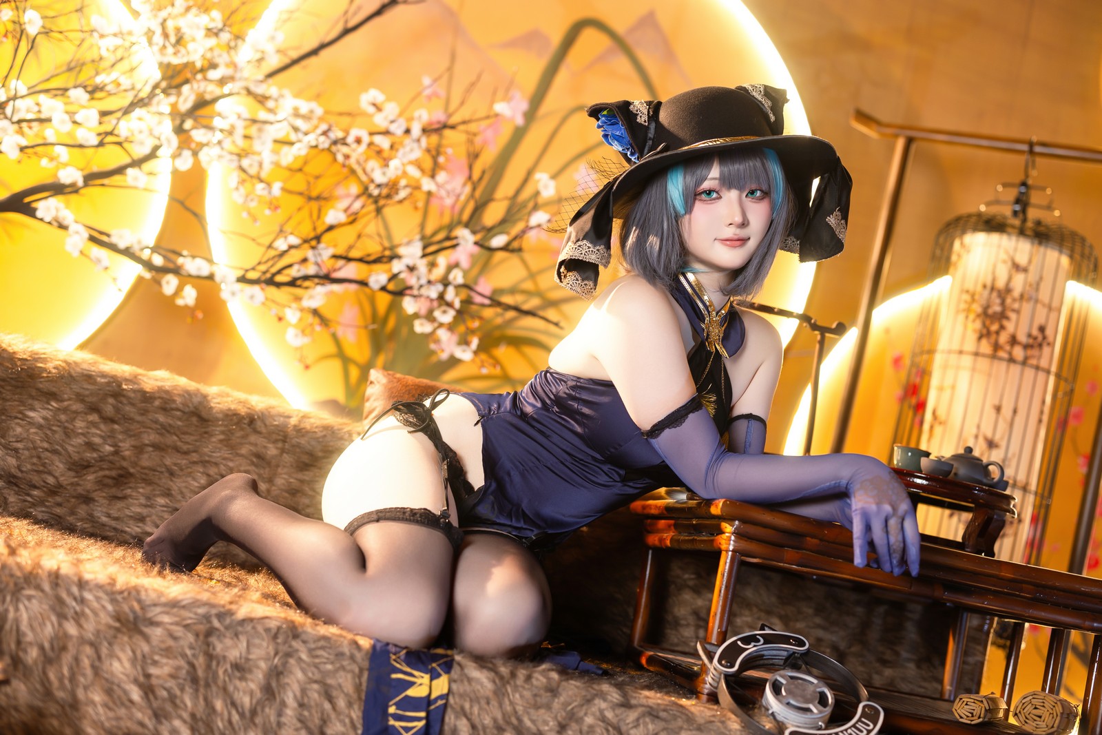 屿鱼 Yuyu 金装猫猫头 原创 Cosplay 写真集（60P｜747MB）插图7