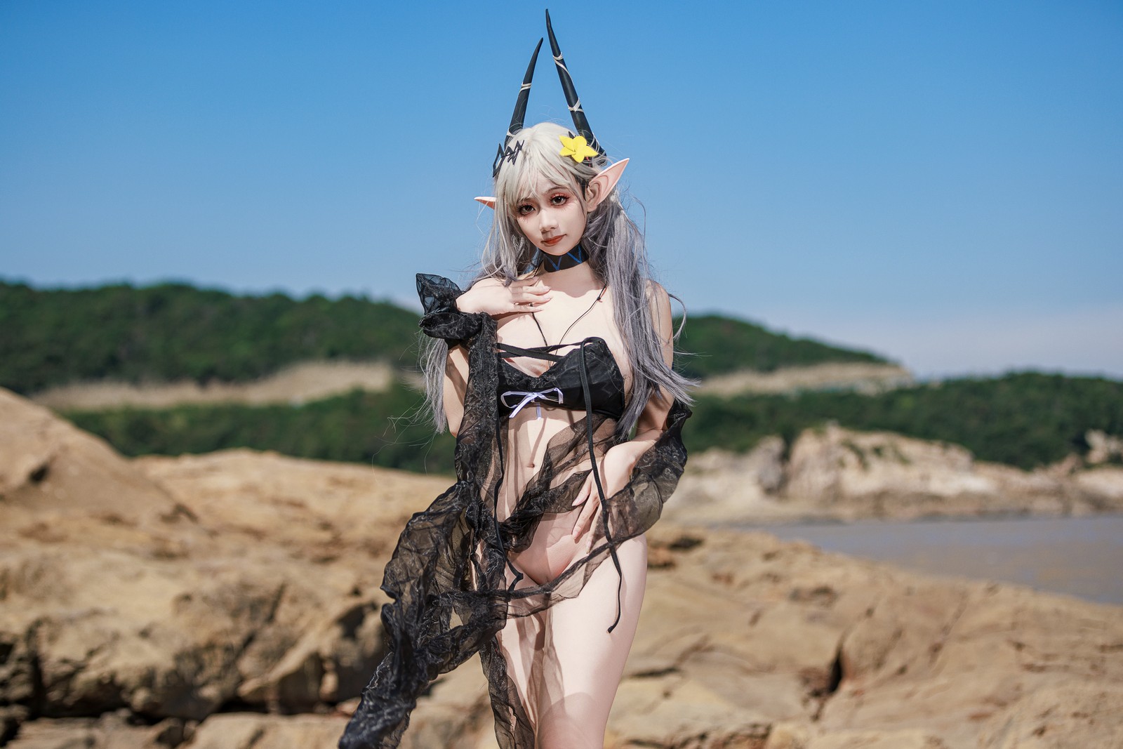 阿雪雪写真泥岩泳装高清写真（42P / 612.8M）明日方舟Cosplay插图6