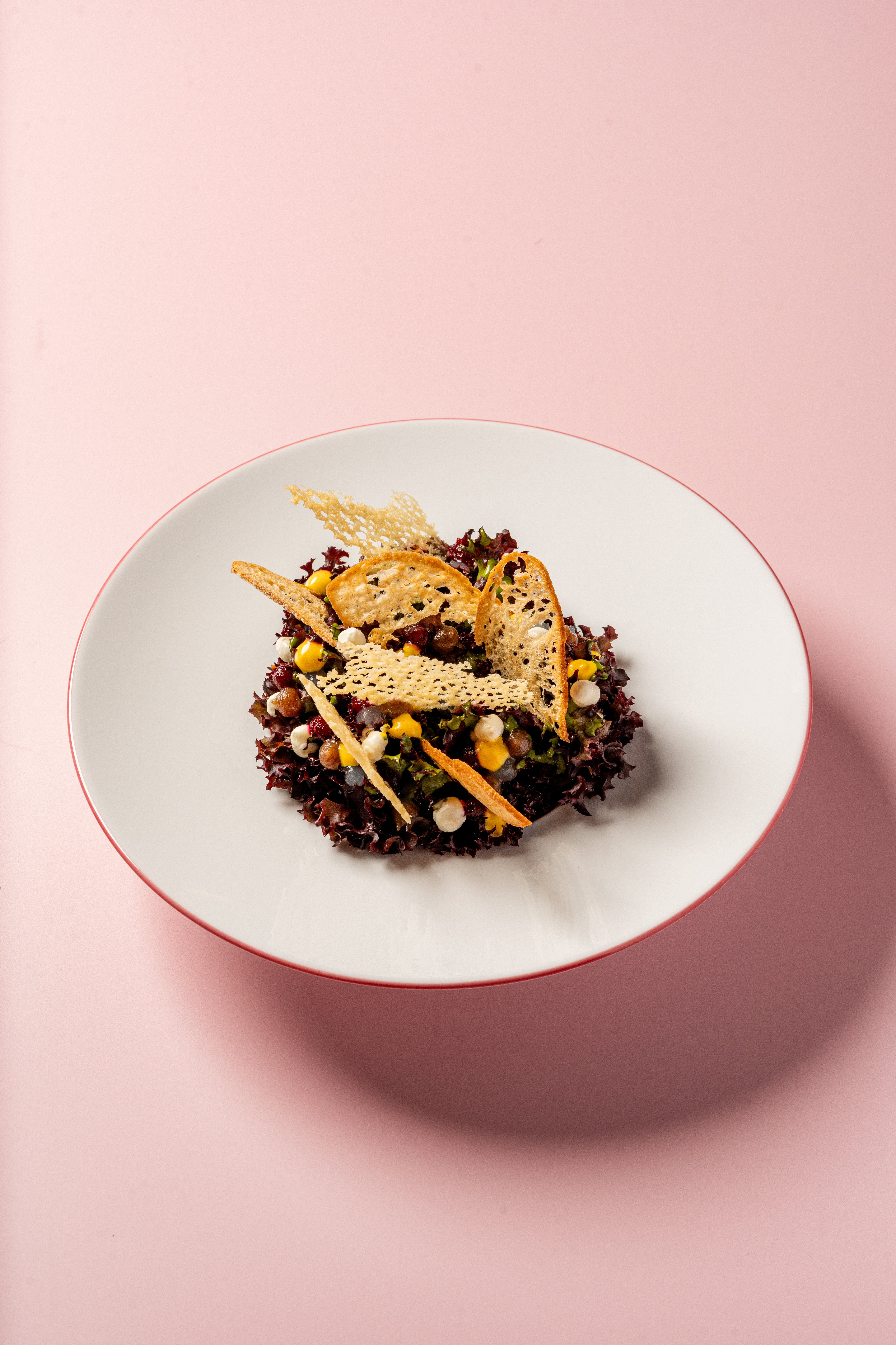 Modern salad presentation